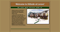 Desktop Screenshot of hillsideatlenox.com